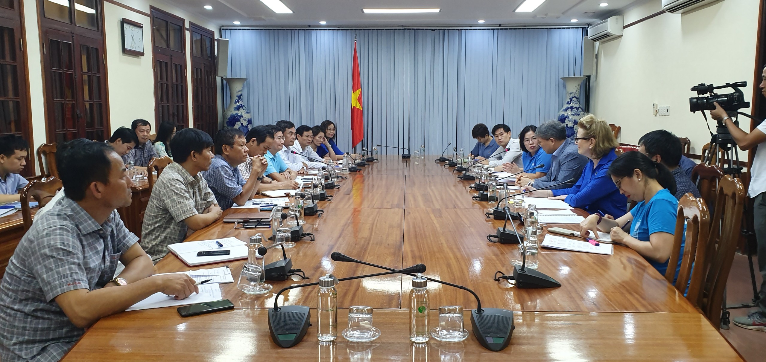 Toàn cảnh buổi làm việc với đoàn KOICA và UNDP